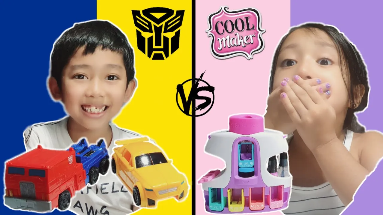 Marga unboxes Go Glam U-nique Nail Salon | Kuya transforms Optimus Prime and Bumblebee