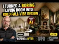 I Gave a Boring Beige Living Room an AI Fall Makeover Here s Exactly How I Did It Before After
