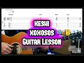 How to play keshi - xoxosos Guitar Tutorial Lesson with TAB