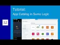 Tutorial App Catalog in Sumo Logic