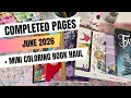 June 2026 Completed Pages Mini Coloring Book Haul