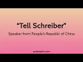 Pronounce Tell Schreiber - Chinese accent vs native U S