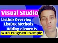 Listbox Control in Visual Studio Part-1