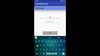 Android Login using SQLite Database