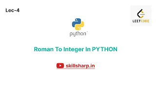 Roman to Integer Leetcode Easy Python