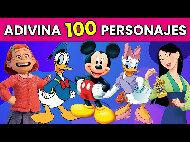 Download MP3 Adivina 100 Personajes de DISNEY 🏰😀 | Adivina los Personajes ✅