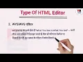 Types of HTML Editors Types of HTML Editors Exam Notes in Hindi
