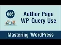 Mastering WordPress in Arabic - Author Page Part 6