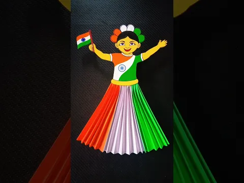 🇮🇳 Tricolour Doll Making With Paper 🪆 || Craft Ideas #shorts #viral #youtubeshorts #trending