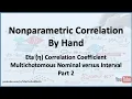 Nonparametric Correlation Eta Correlation Multichotomous Nominal v Interval Variable - Part 2