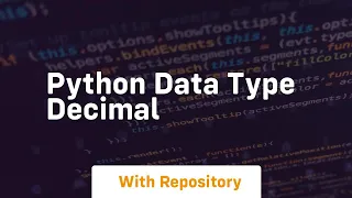 python data type decimal