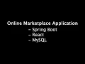 Online Marketplace App Project with Spring Boot React MySql
