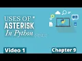 Uses of Asterisk in Python Python Training in Hindi Python Tutorial for Beginners