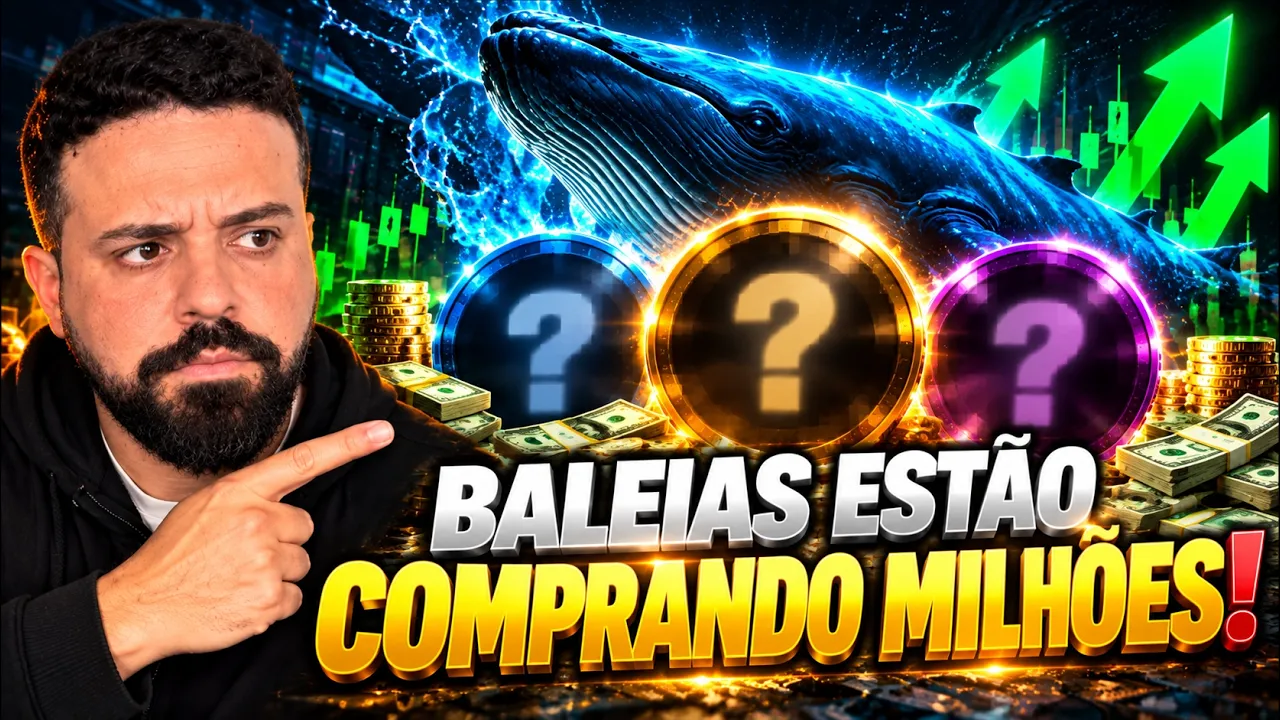 🚨 BALEIAS COMPRAM MILHÕES EM 3 ALTCOINS! ESSA PODE EXPLODIR 10X?