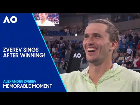 Alexander Zverev Sings Happy Birthday to his Dad! | Australian Open 2024 - YouTube thumbnail