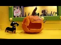 A Dachshund carved pumpkin