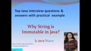 Why String Is immutable Core Java Interview question