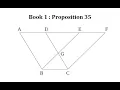 Book 1 Proposition 35 Parallelograms on same base have equal area