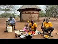 Download Lagu African village life#cooking village food Green bananas With Curry Butter Beans
