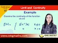 check continuity Example 4 Limit and Continuity Calculus Bsc Continuous function example