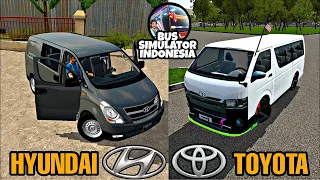 هيونداي H1Hyundai H1 تويوتا هايس Toyota Hiace Bus Simulator Indonesia تركيب مود 