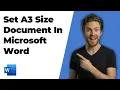 How To Set A3 Size Document In Microsoft Word 2026 Easy Guide