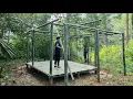 Download Lagu How To Make Bamboo House In Forest | build shelter \u0026 survival | Dang Thi Mui