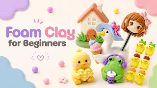 Cute Clay Creations With Jenna Foam Clay | Step By Step Easy Tutorial 