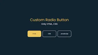 Custom Radio Button CSS Only