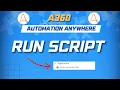 Automation Anywhere A360 - Run Script Action How to use VB Script without using VB script package
