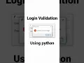 Login Validation using tkinter Python