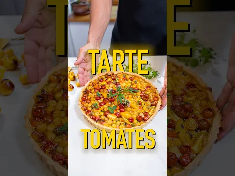 Tomates du jardin : la tarte à la moutarde 🍅 #recette #recettevegetale #recettefacile