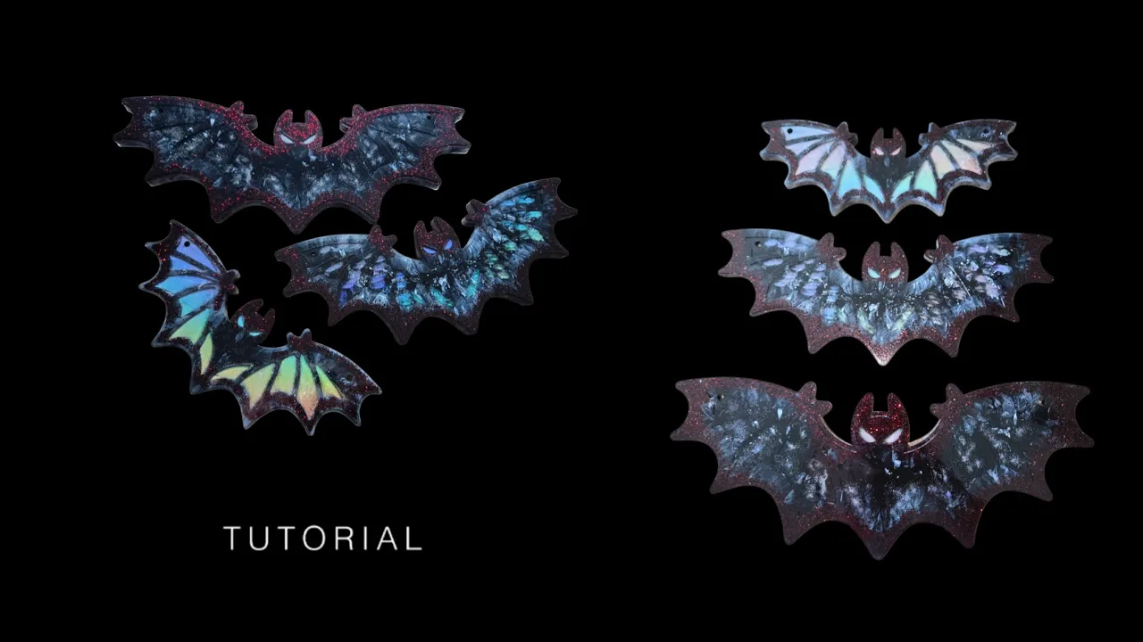 Set of 3 molds - Halloween Bat Hangers