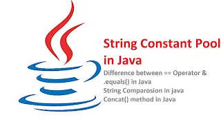 Session-14 String in java String Constant pool Difference between operator equals