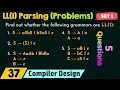 LL 1 Parsing - Solved Problems Set 1
