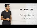 Kth Symbol in Grammar