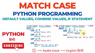 Match Case Statements in Python Default Values Combine Values If Statement Python Programming