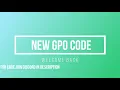 New Gpo Private Server - Code