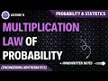 Lec-11 Multiplication Law of Probability Probability and Statistics