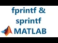 Matlab fprintf and sprintf and also char at the end