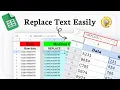 How to use Replace function in Google Sheets edit values fast
