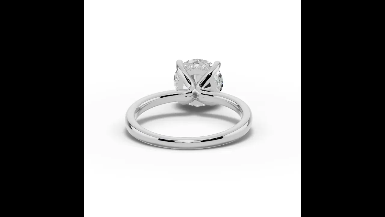 Round Lustre Hidden Halo Solitaire