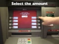 Using a bank machine ATM to make a wit rawal
