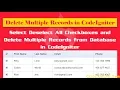 Delete Multiple Records from Database in CodeIgniter