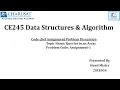 DSA Queries in an array Assignment Problem 1 With and code solution CODECHEF