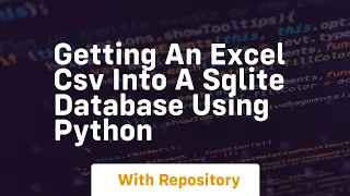 Getting an excel csv into a sqlite database using python