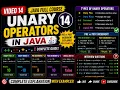 Java Full Course in Tamil 14 - Unary Operators in Java - Pre vs Post Increment Explained