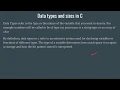 13 Data Types and Sizes in C