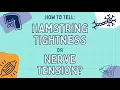 How to Tell Hamstring Tightness vs Nerve Tension