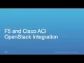 F5 ACI - OpenStack Integration